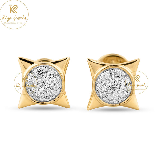 0.196 TDW Round Cut Diamond Stud Earring