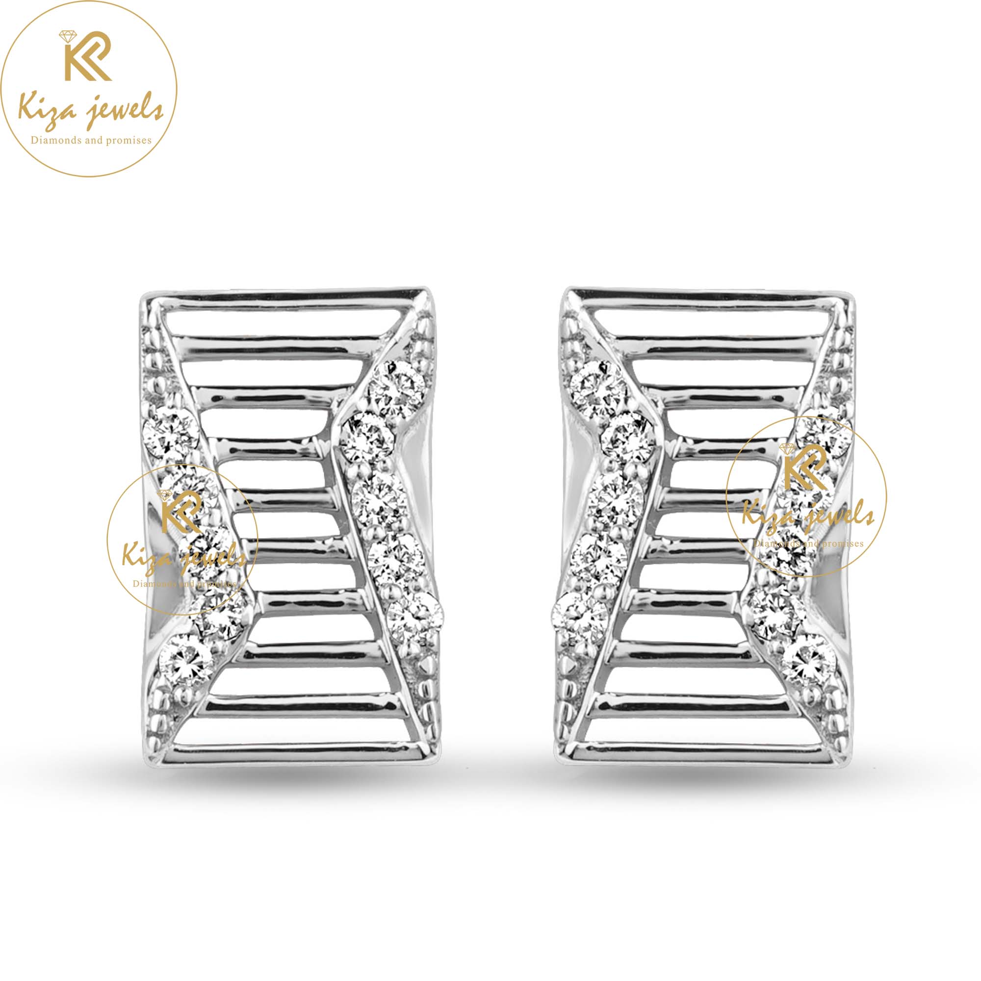 0.15 TDW Round Cut Diamond Stud Earring