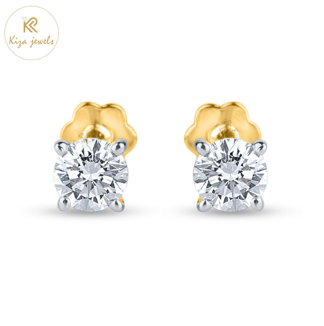 0.40 TDW Round Cut Diamond Stud Earring