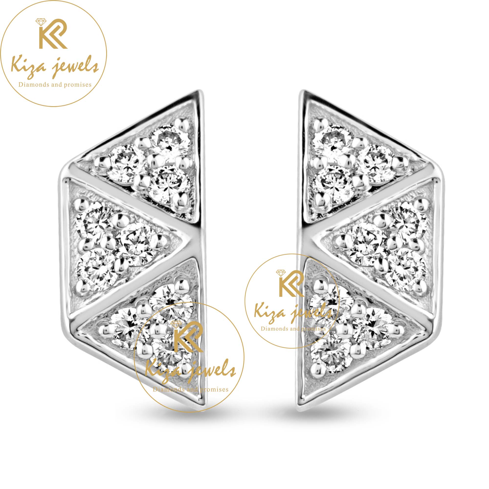 0.216 TDW Round Cut Diamond Stud Earring