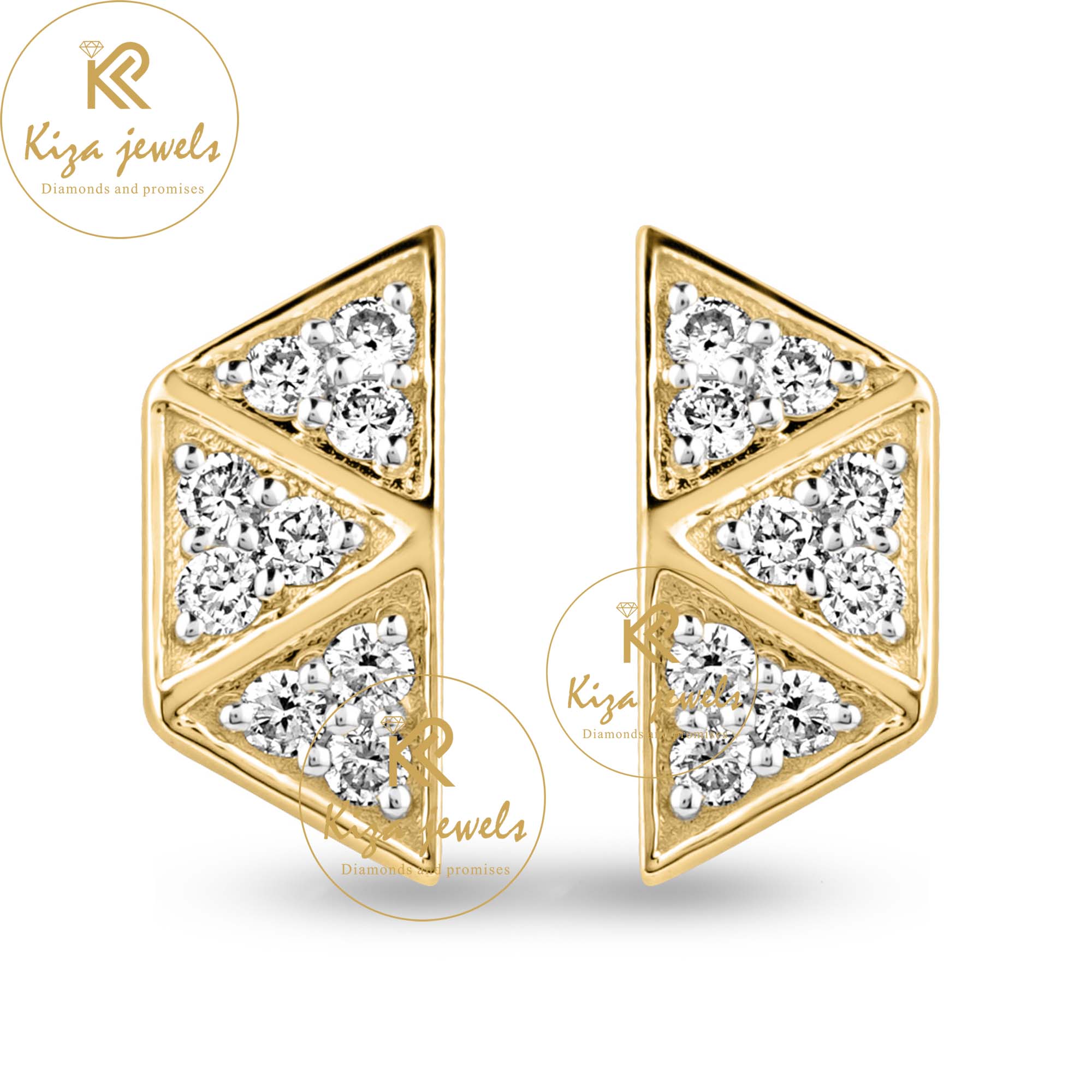 0.216 TDW Round Cut Diamond Stud Earring