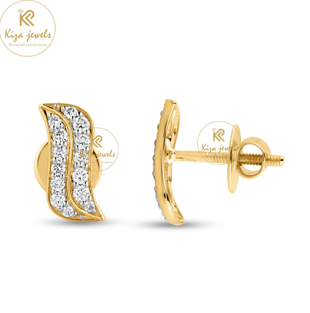 0.31 TDW Round Cut Diamond Stud Earring