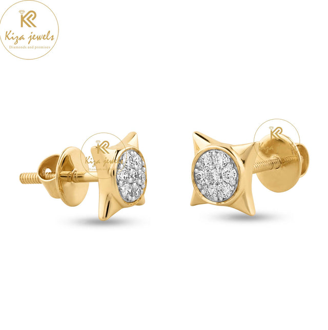 0.196 TDW Round Cut Diamond Stud Earring