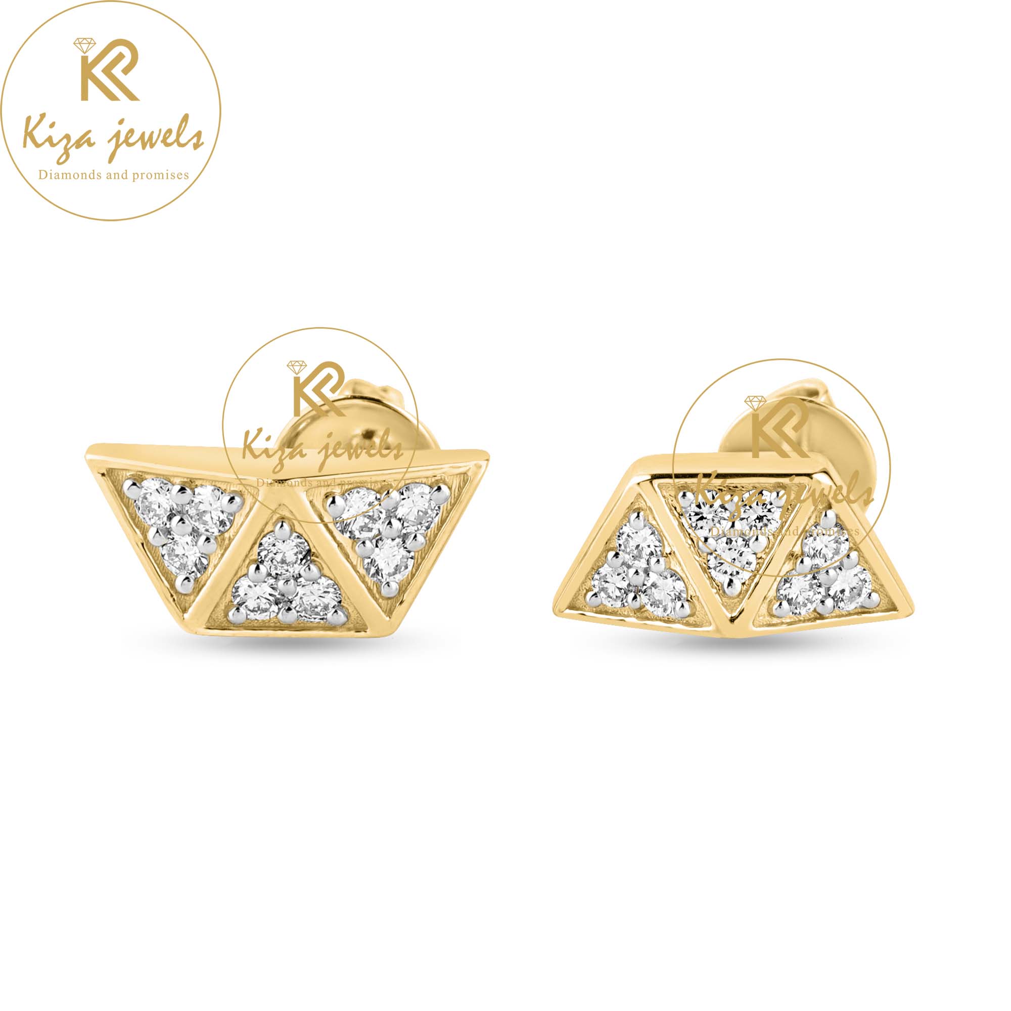 0.216 TDW Round Cut Diamond Stud Earring