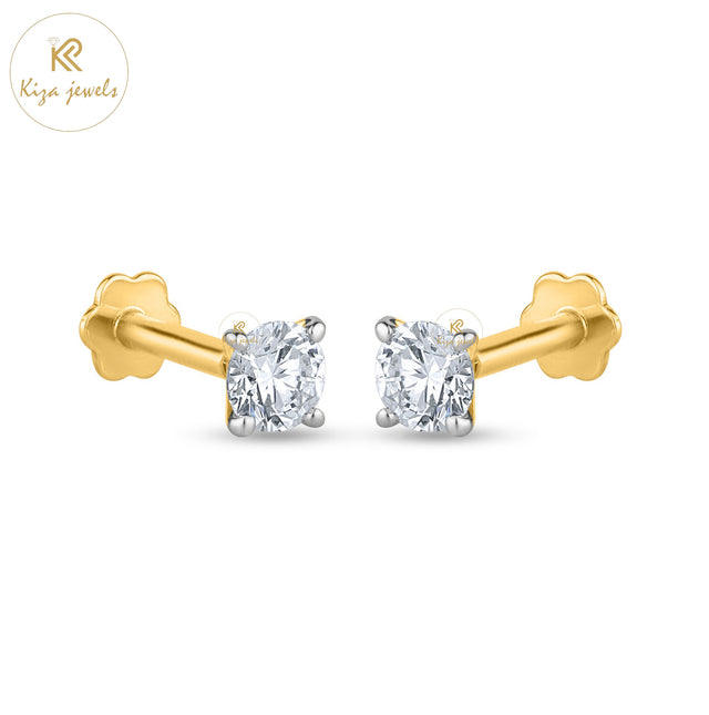 0.40 TDW Round Cut Diamond Stud Earring