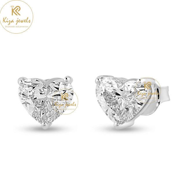 1.40 TDW Heart Cut Diamond Stud Earring