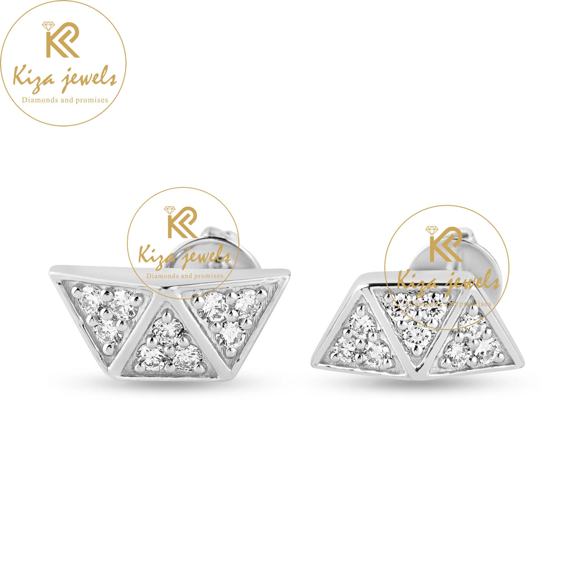 0.216 TDW Round Cut Diamond Stud Earring