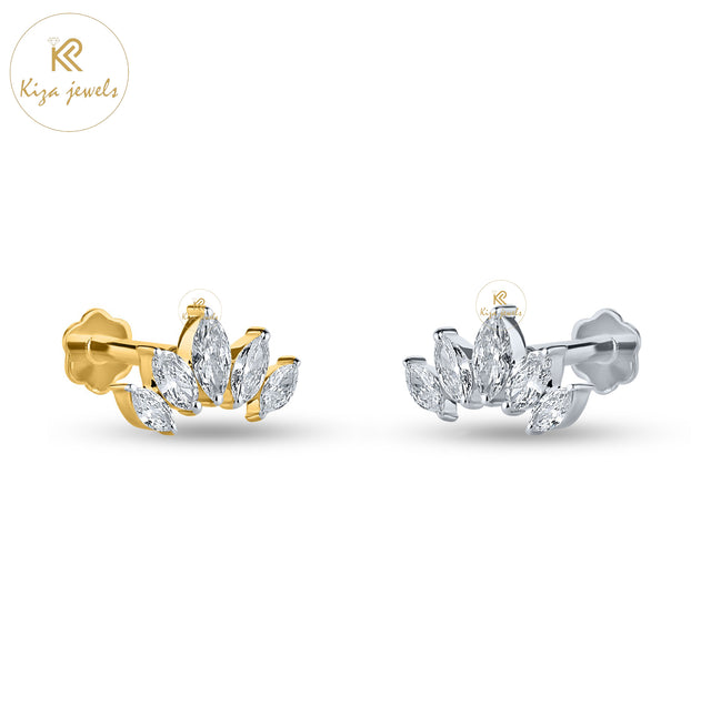 0.33 TDW Marquise Cut Diamond Stud Earring