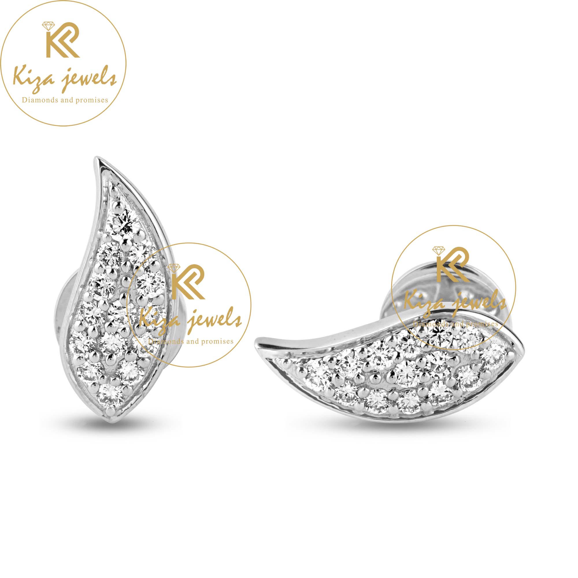 0.258 TDW Round Cut Diamond Stud Earring