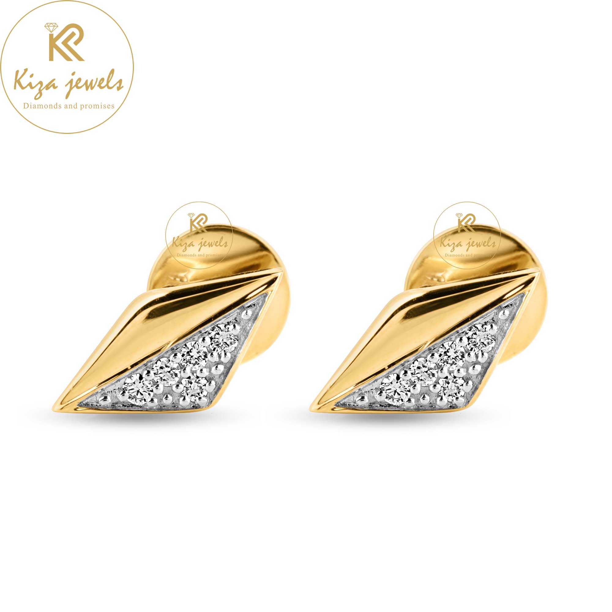 0.104 TDW Round Cut Diamond Stud Earring