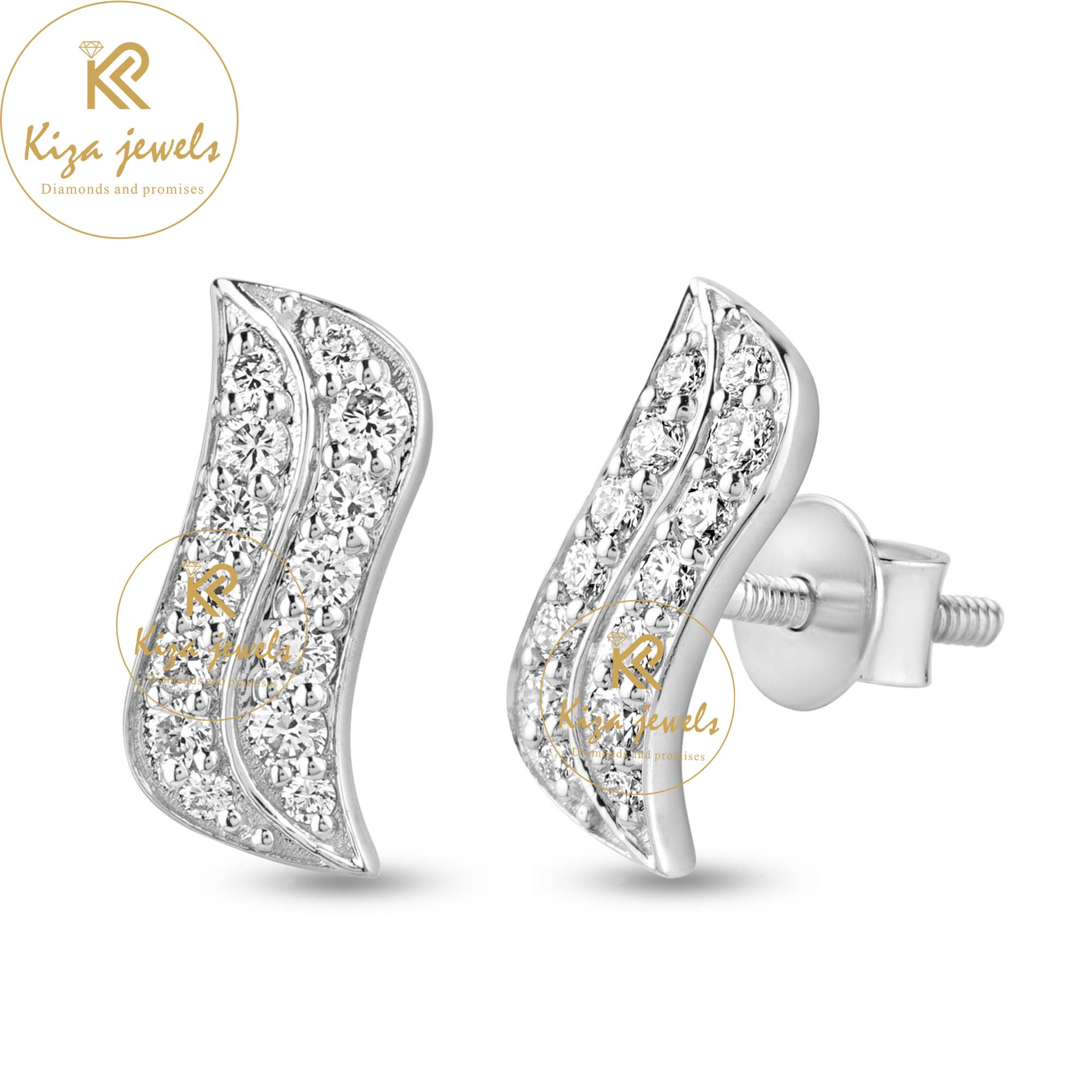 0.31 TDW Round Cut Diamond Stud Earring