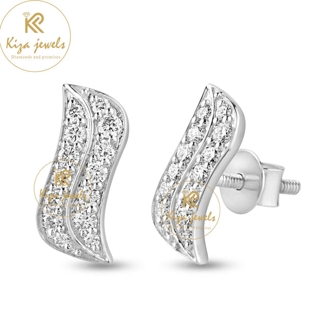 0.31 TDW Round Cut Diamond Stud Earring