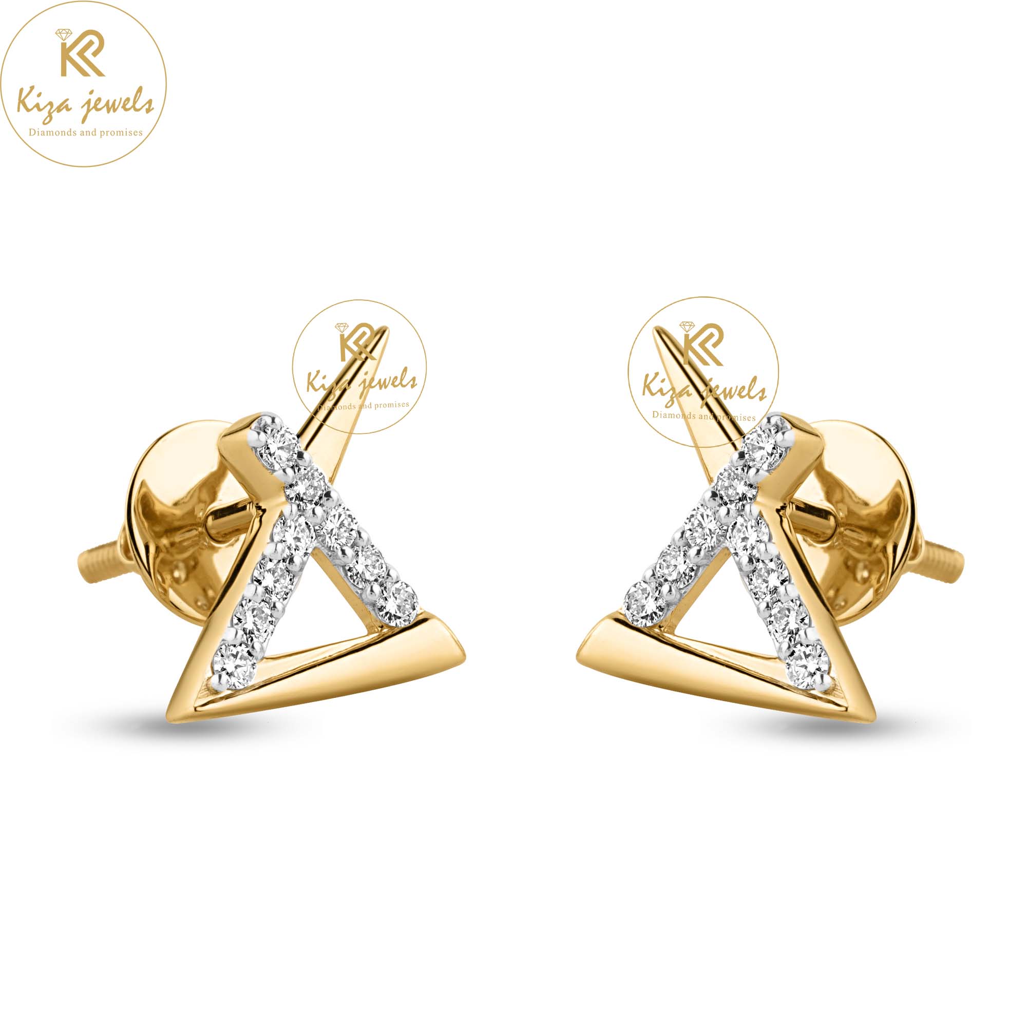 0.216 TDW Round Cut Diamond Stud Earring