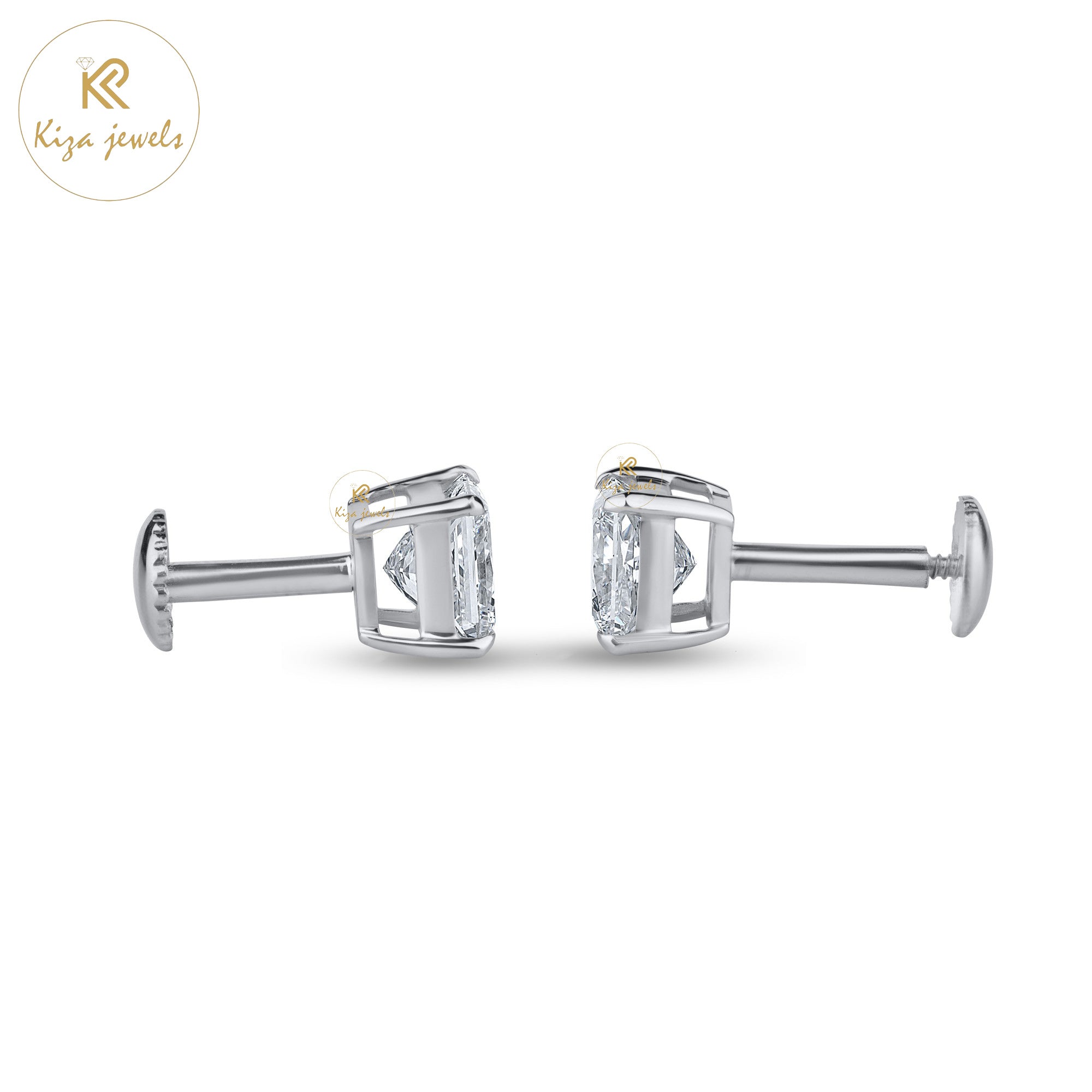 0.20 TDW Princess Cut Diamond Stud Earring