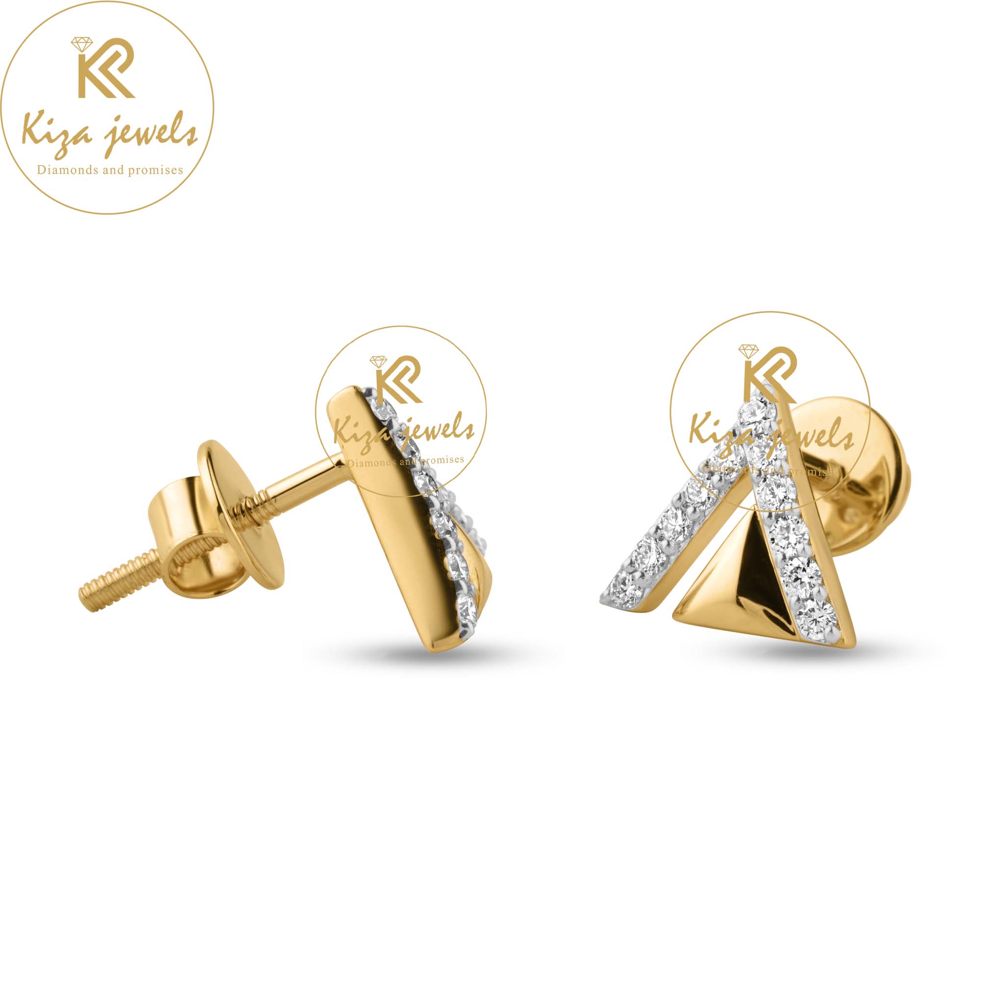 0.266 TDW Round Cut Diamond Stud Earring