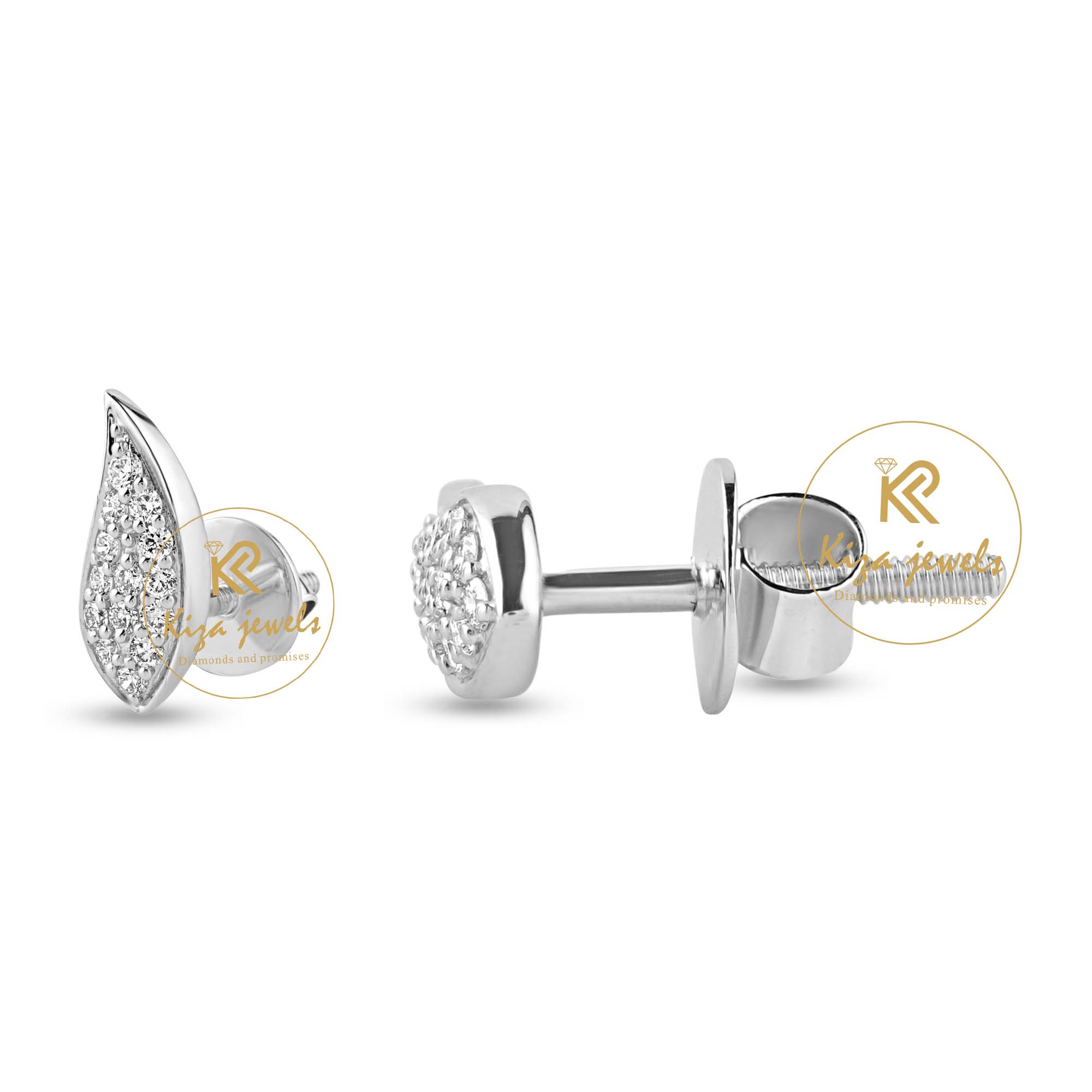 0.258 TDW Round Cut Diamond Stud Earring