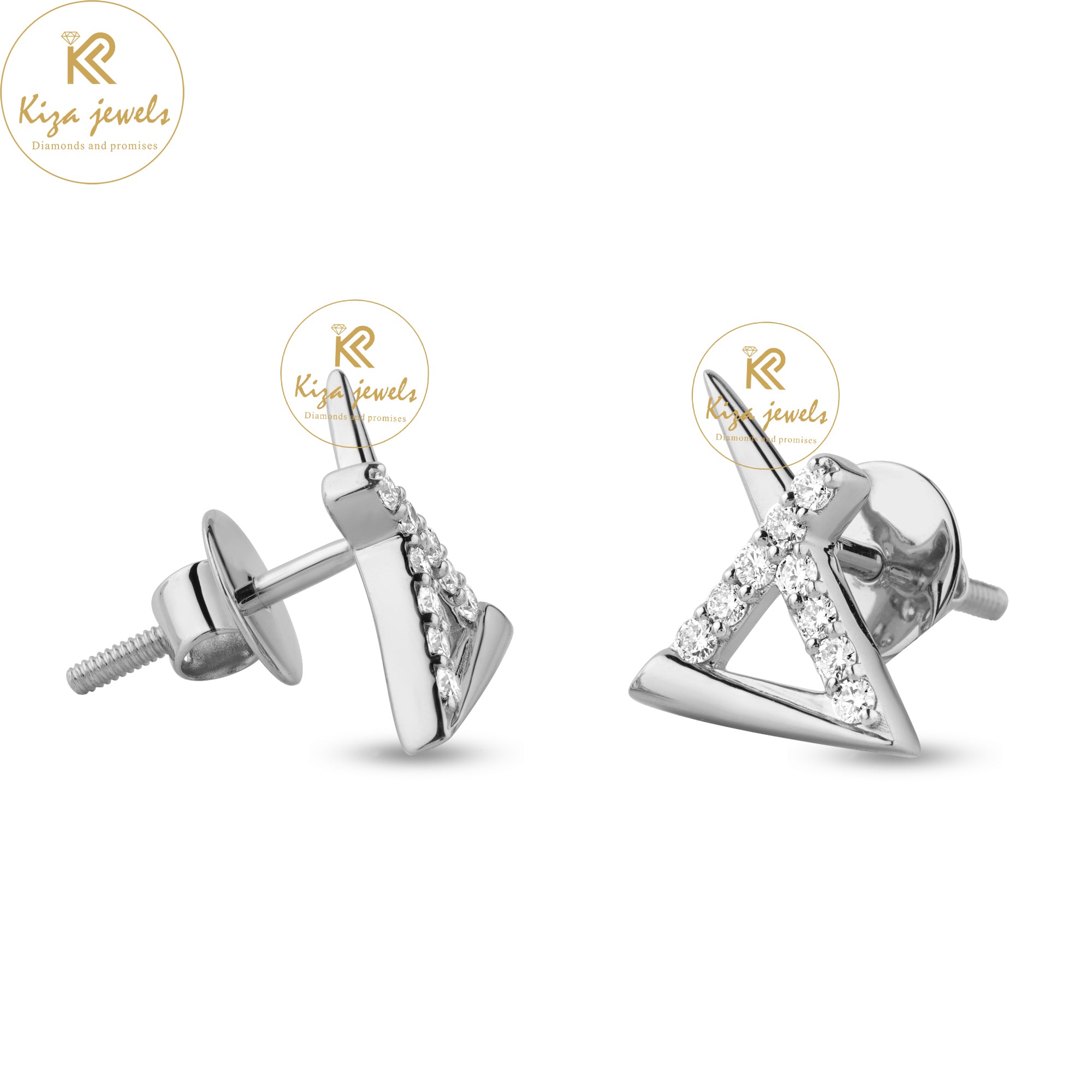 0.216 TDW Round Cut Diamond Stud Earring