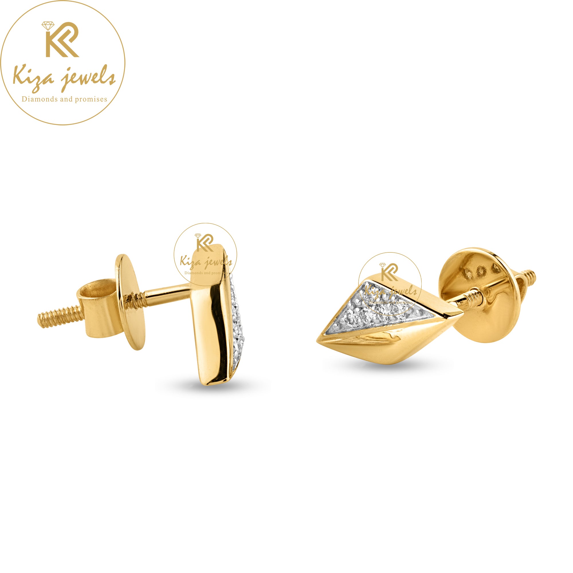 0.104 TDW Round Cut Diamond Stud Earring