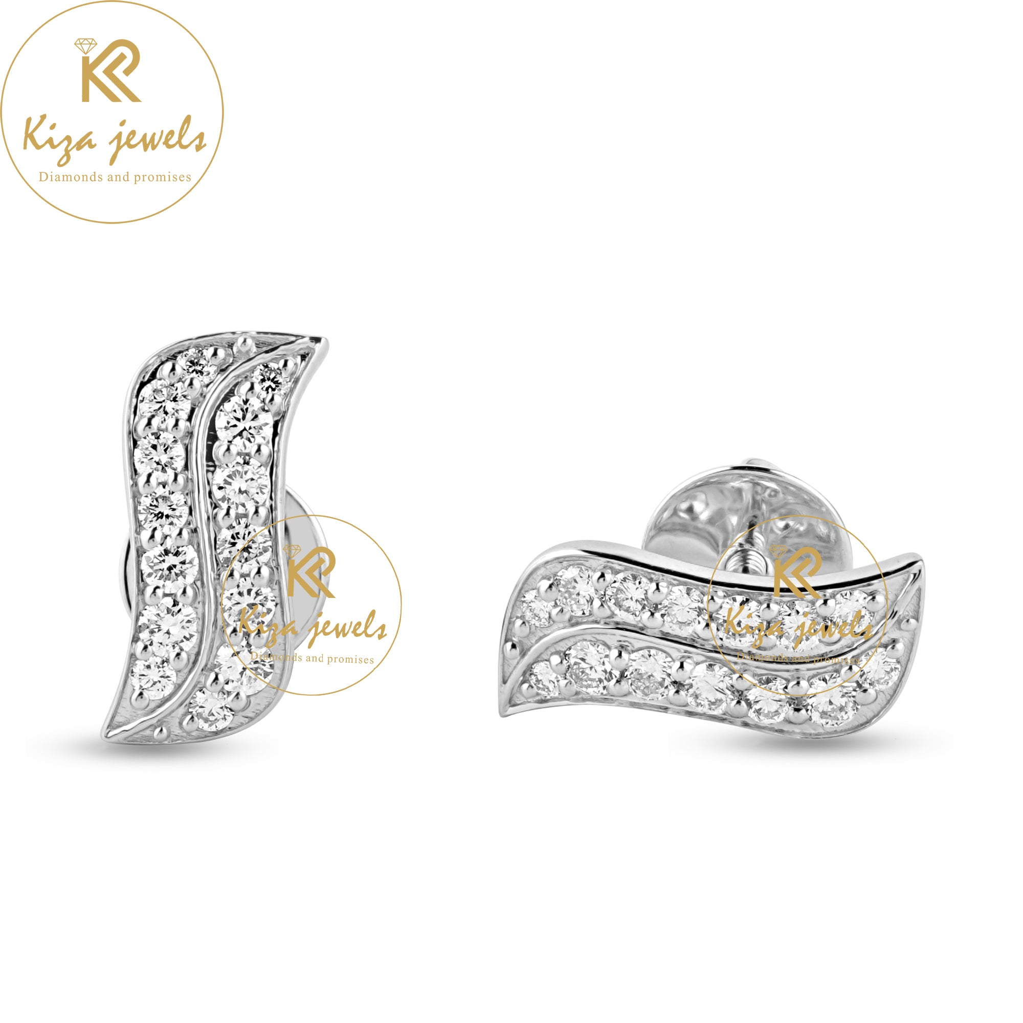 0.31 TDW Round Cut Diamond Stud Earring