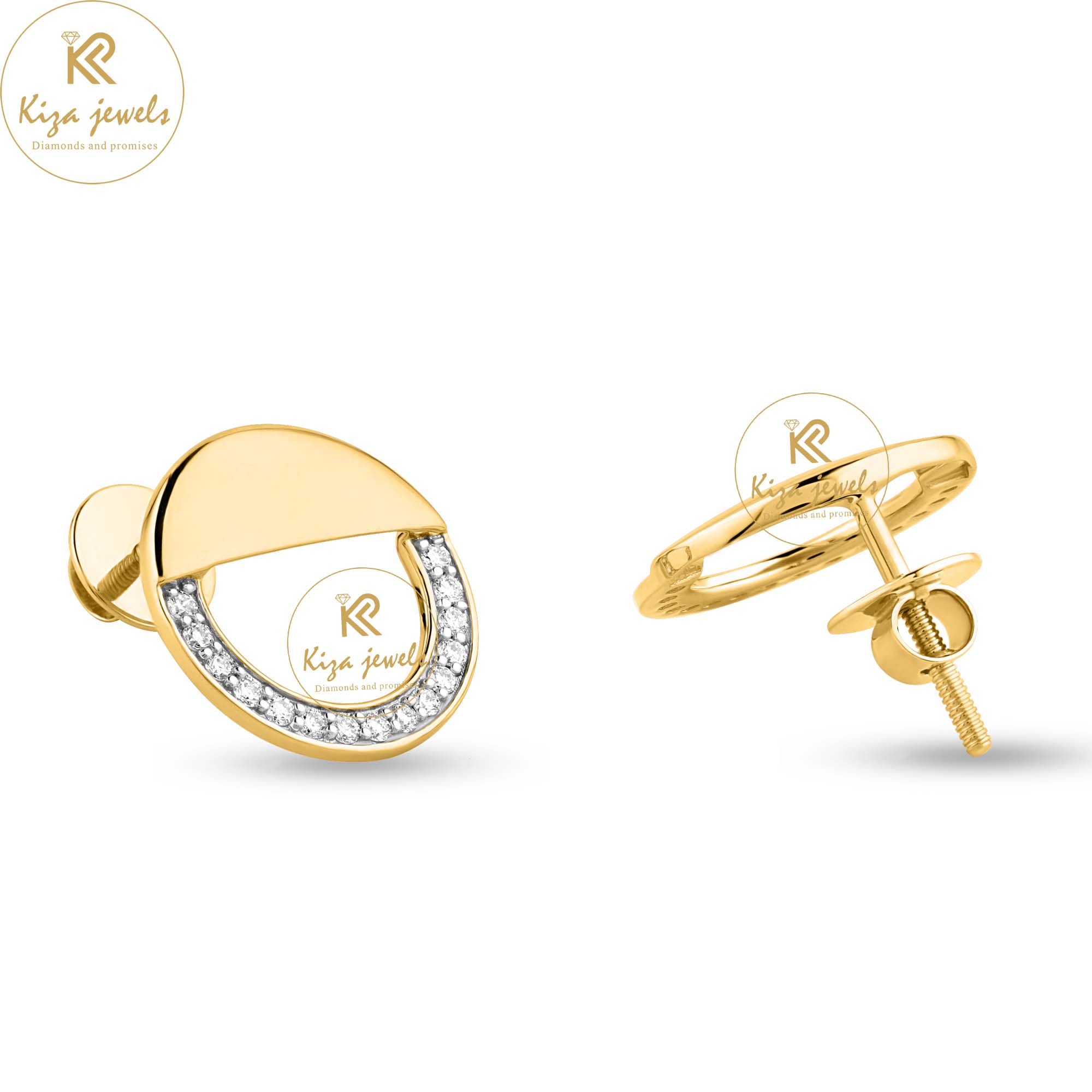 0.30 TDW Round Cut Diamond Stud Earring