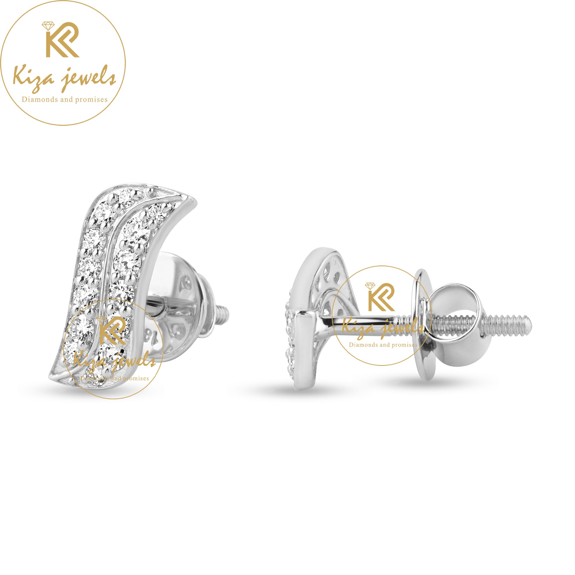 0.31 TDW Round Cut Diamond Stud Earring