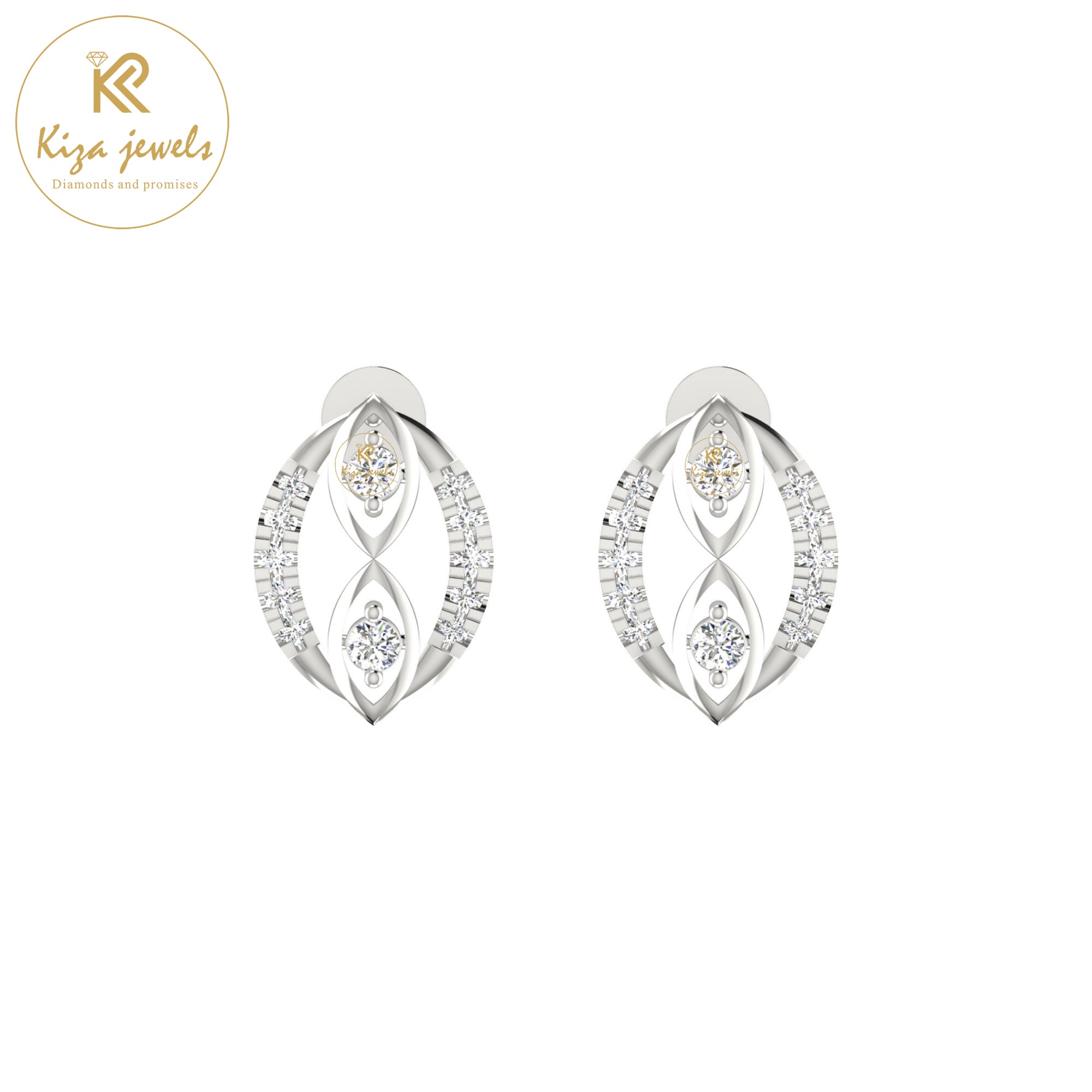 0.17 TDW Round Cut Diamond Women's Stud Earring