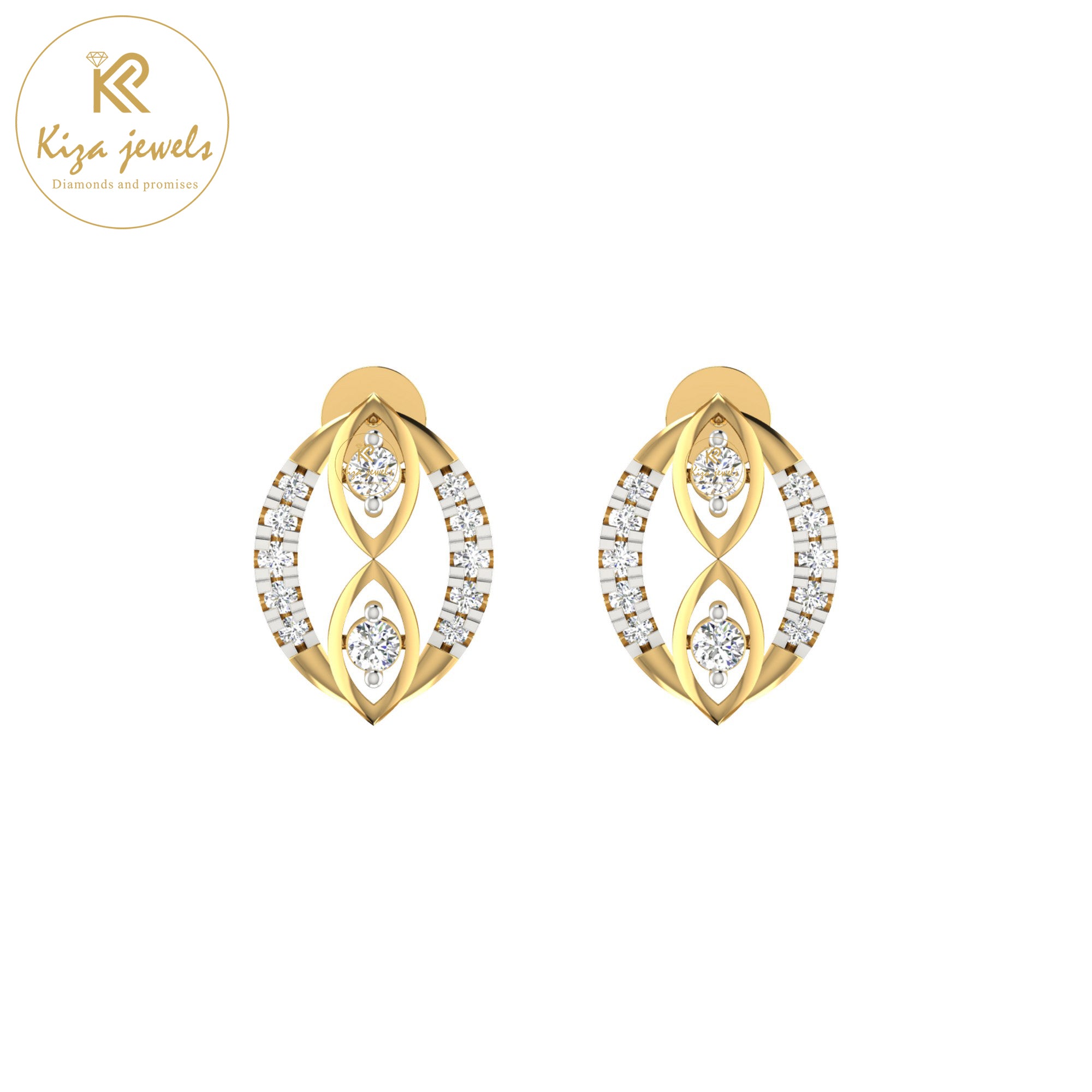 0.17 TDW Round Cut Diamond Women's Stud Earring