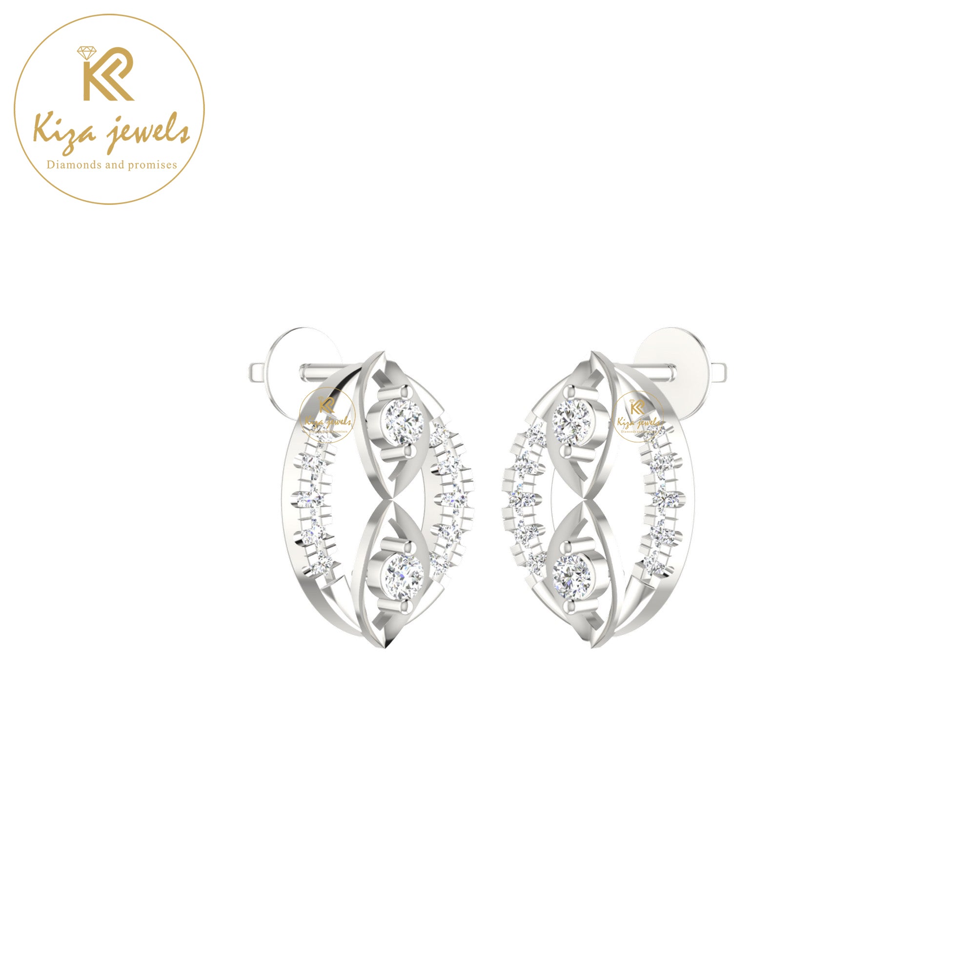 0.17 TDW Round Cut Diamond Women's Stud Earring