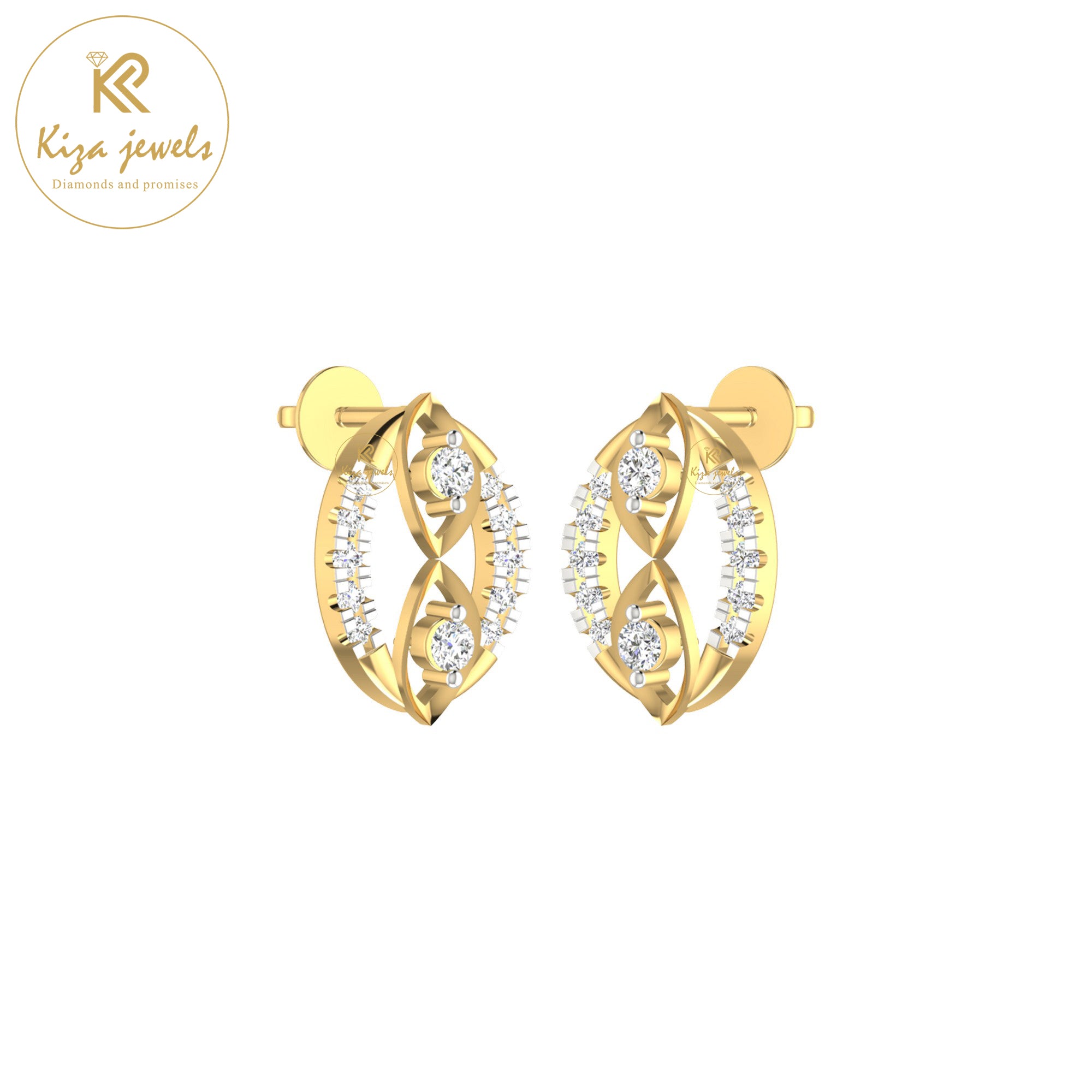 0.17 TDW Round Cut Diamond Women's Stud Earring