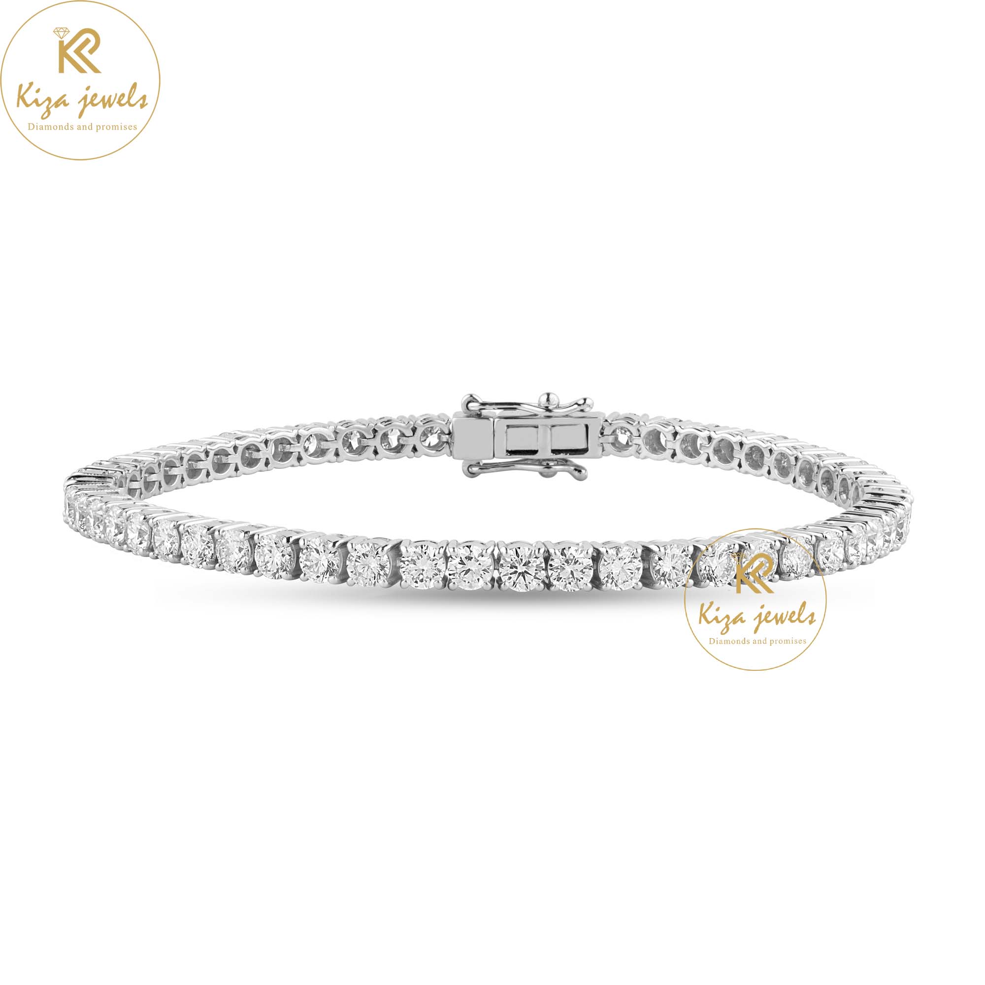 5.20 TDW Round Cut Diamond Bracelet Tennis Bracelet