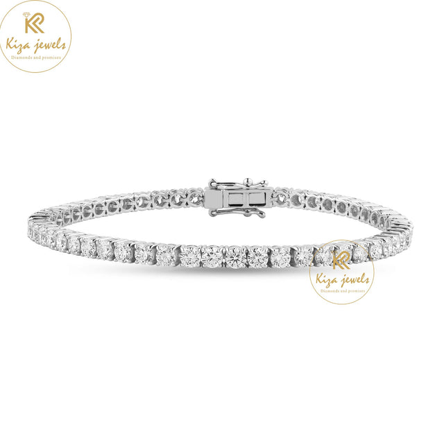 5.20 TDW Round Cut Diamond Bracelet Tennis Bracelet