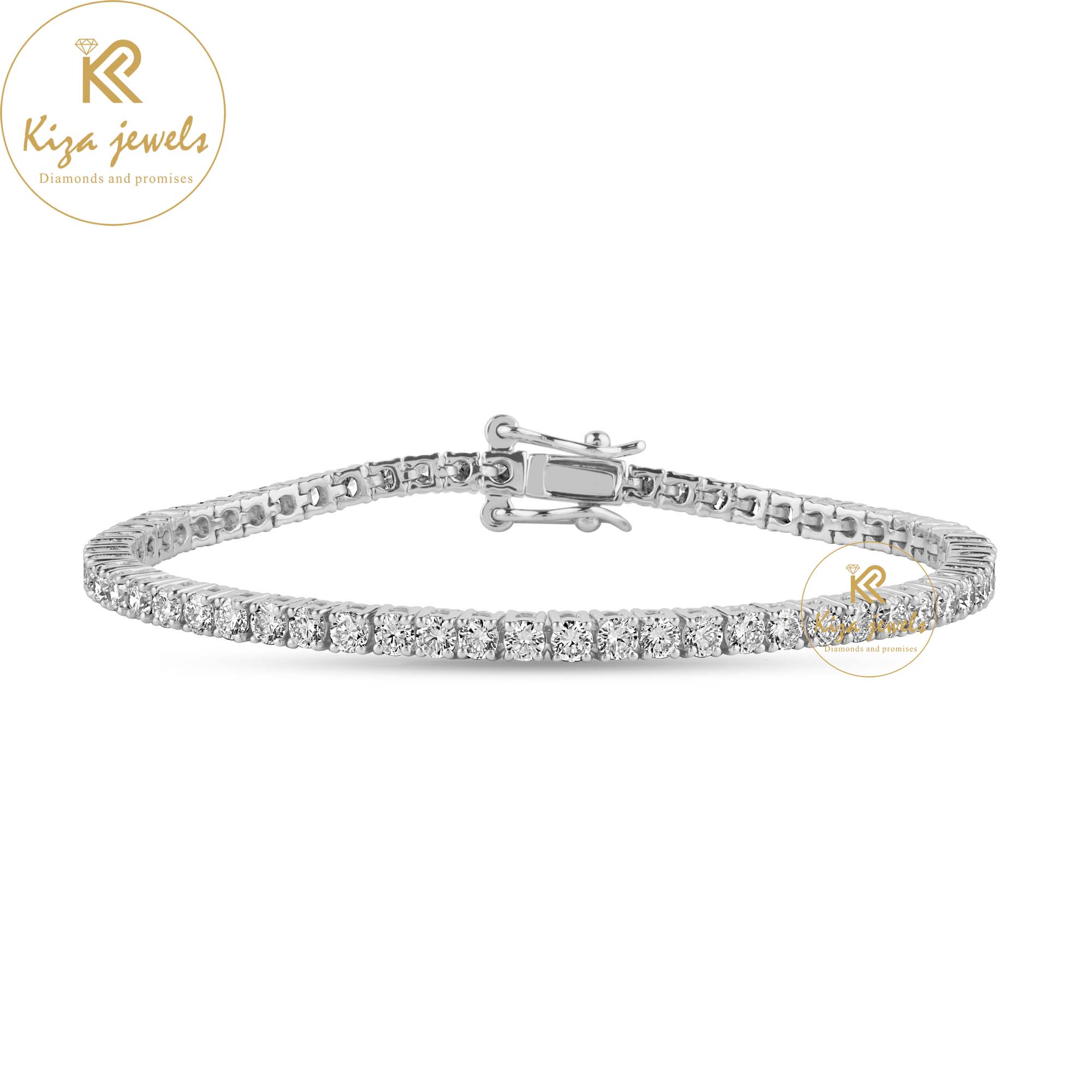 8.84 TDW Round Cut Diamond Tennis Bracelet