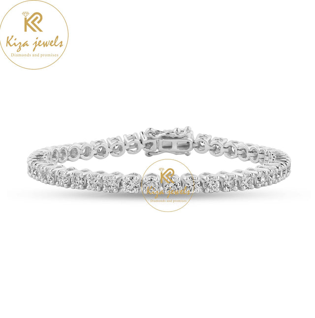 9.14 TDW Round Cut Diamond Tennis Bracelet