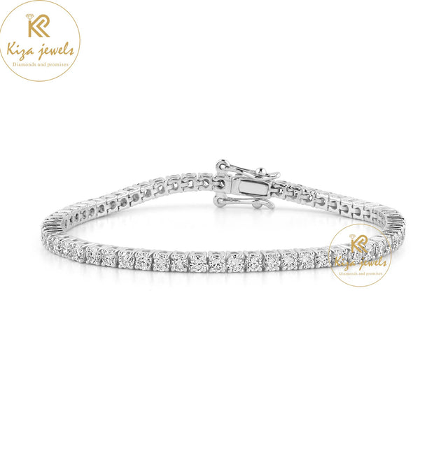 1.82 TDW Round Cut Diamond Tennis Bracelet