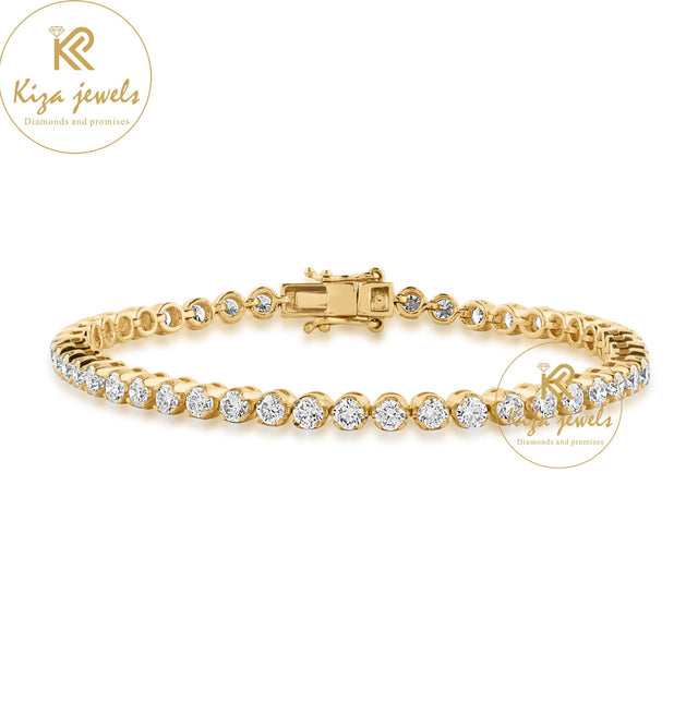 5.39 TDW Round Cut Diamond Tennis Bracelet