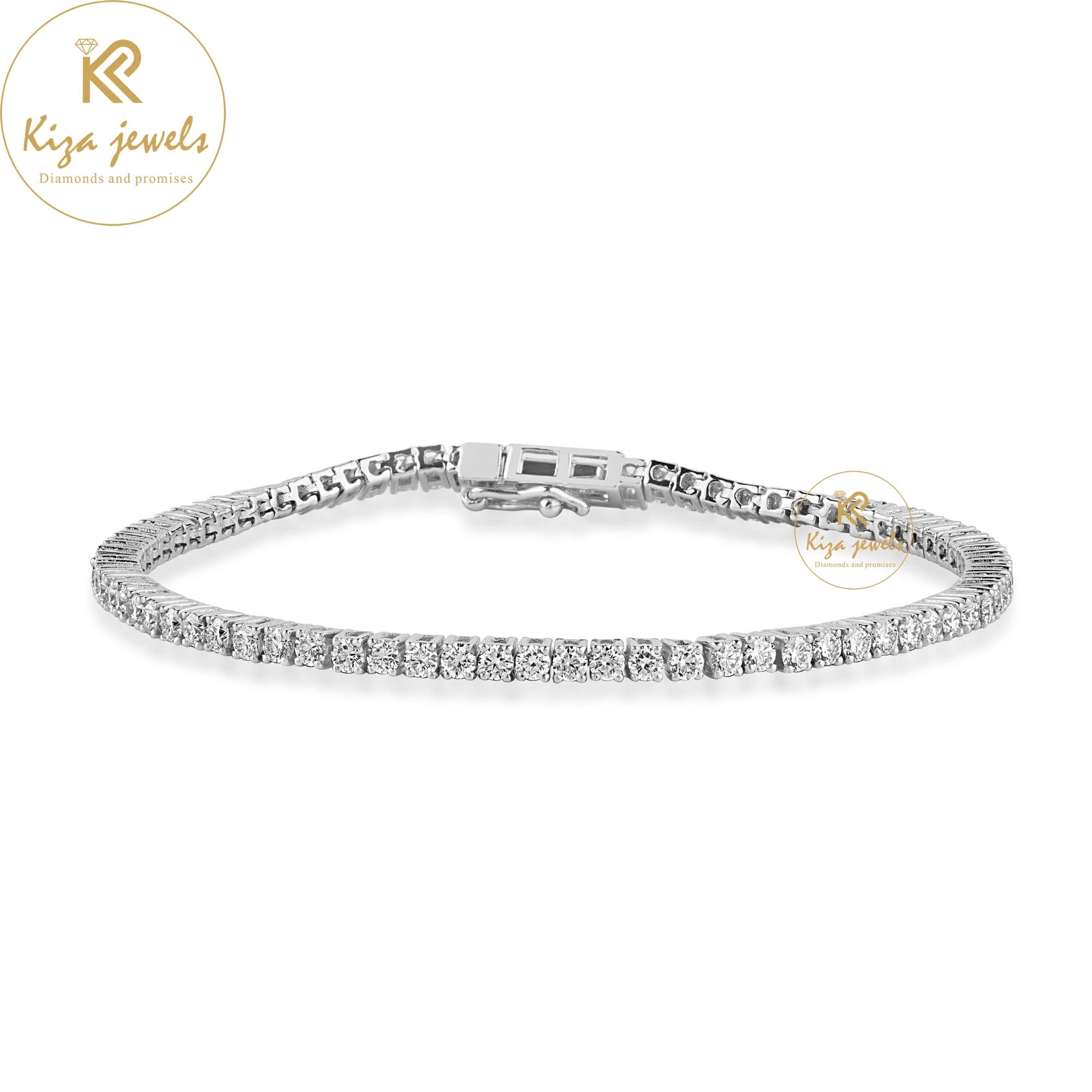 1.94 TDW Round Cut Diamond Tennis Bracelet