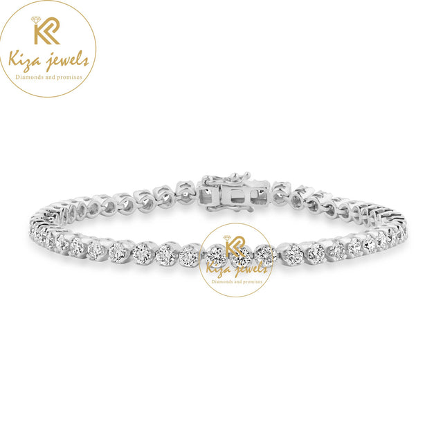 2.915 TDW Round Cut Diamond Tennis Bracelet