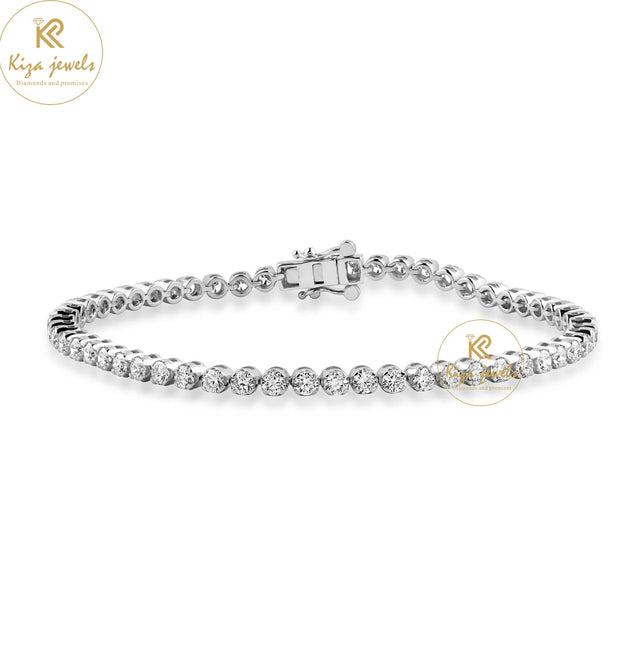 1.90 TDW Round Cut Diamond Tennis Bracelet