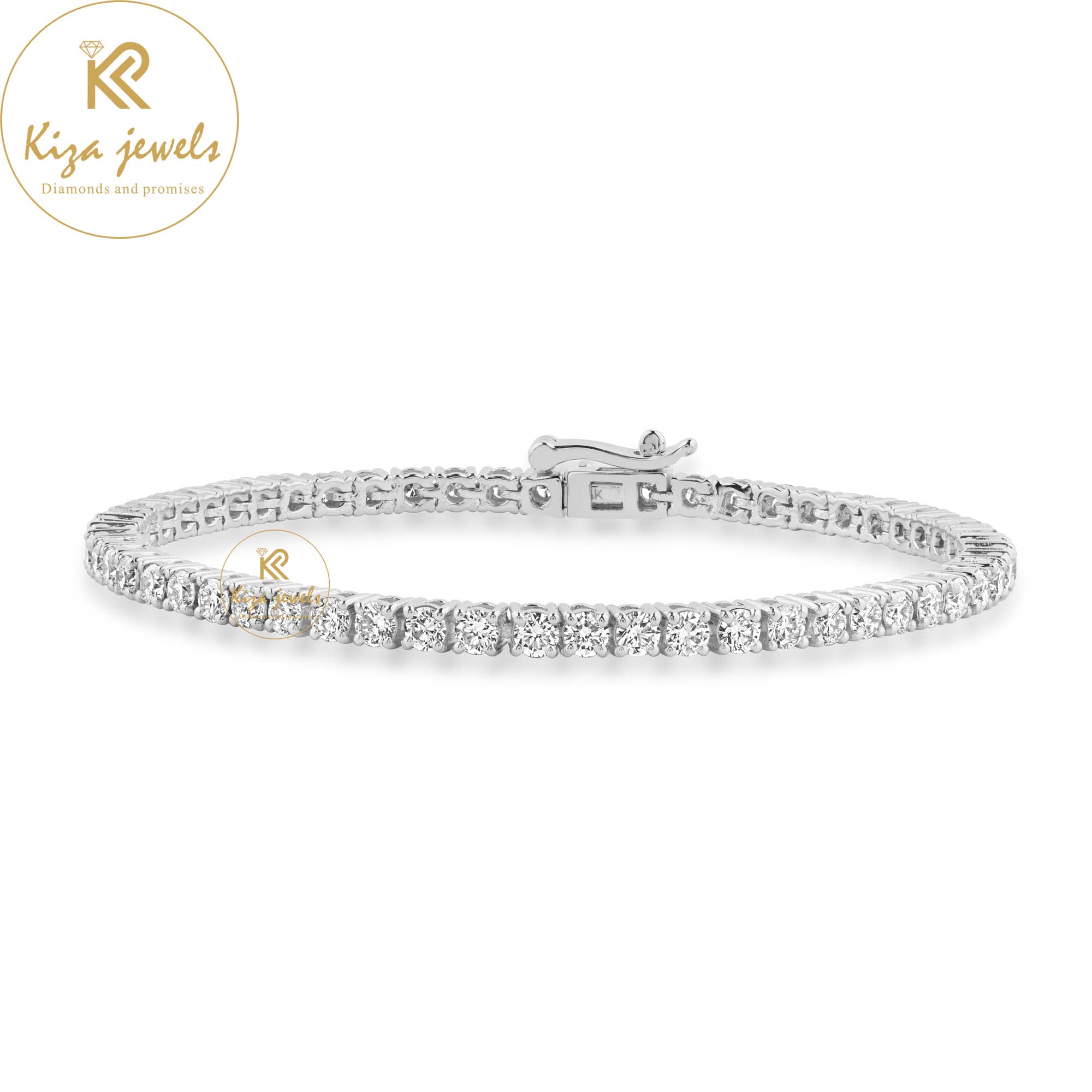 4.80 TDW Round Cut Diamond Tennis Bracelet