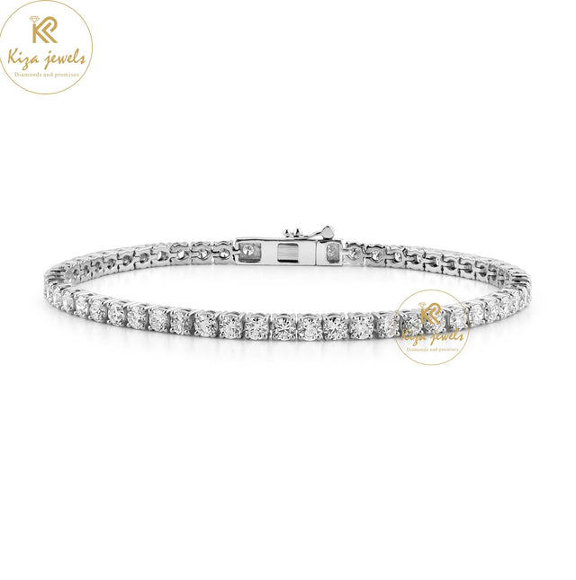 4.60 TDW Round Cut Diamond Tennis Bracelet