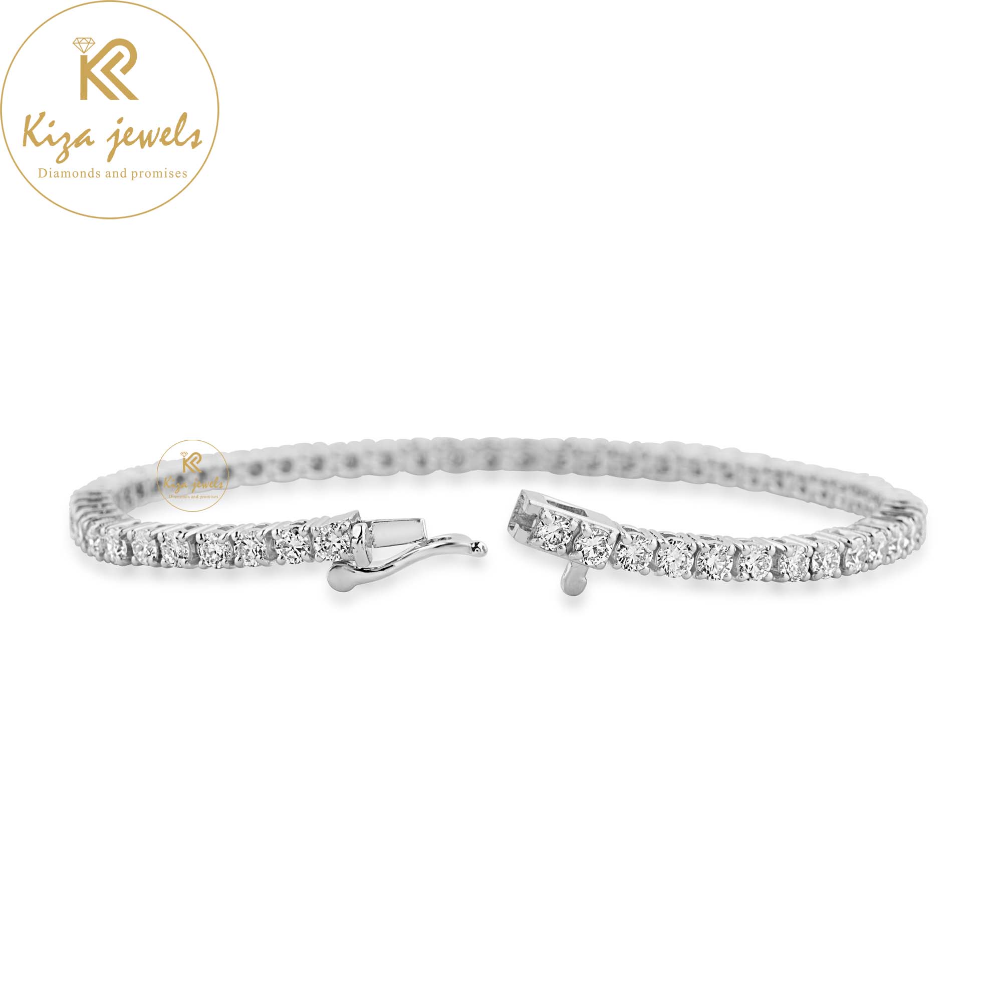 4.80 TDW Round Cut Diamond Tennis Bracelet