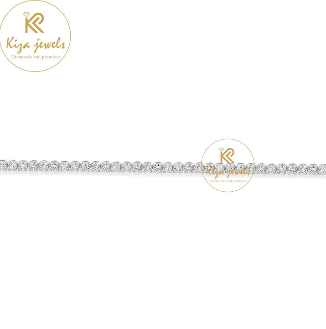 2.84 TDW Round Cut Diamond Tennis Bracelet