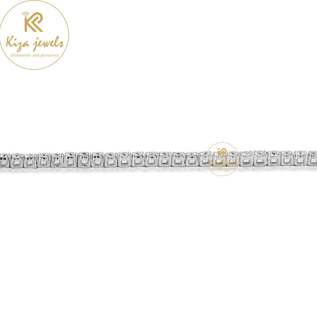 3.71 TDW Round Cut Diamond Tennis Bracelet