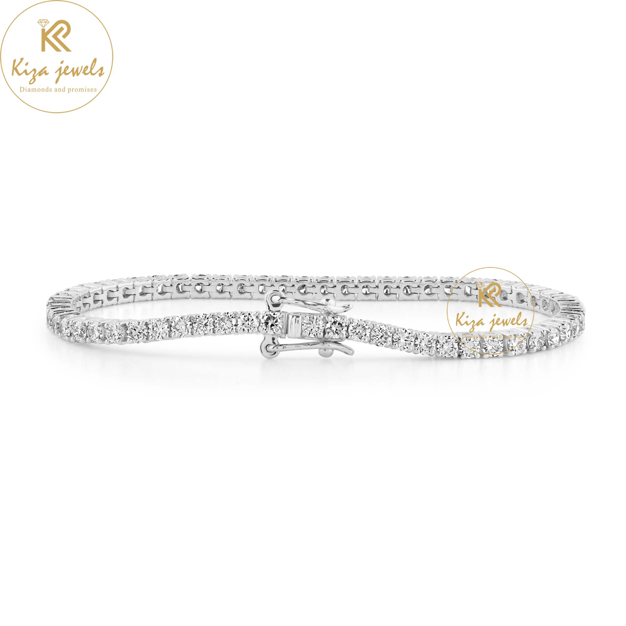 1.82 TDW Round Cut Diamond Tennis Bracelet