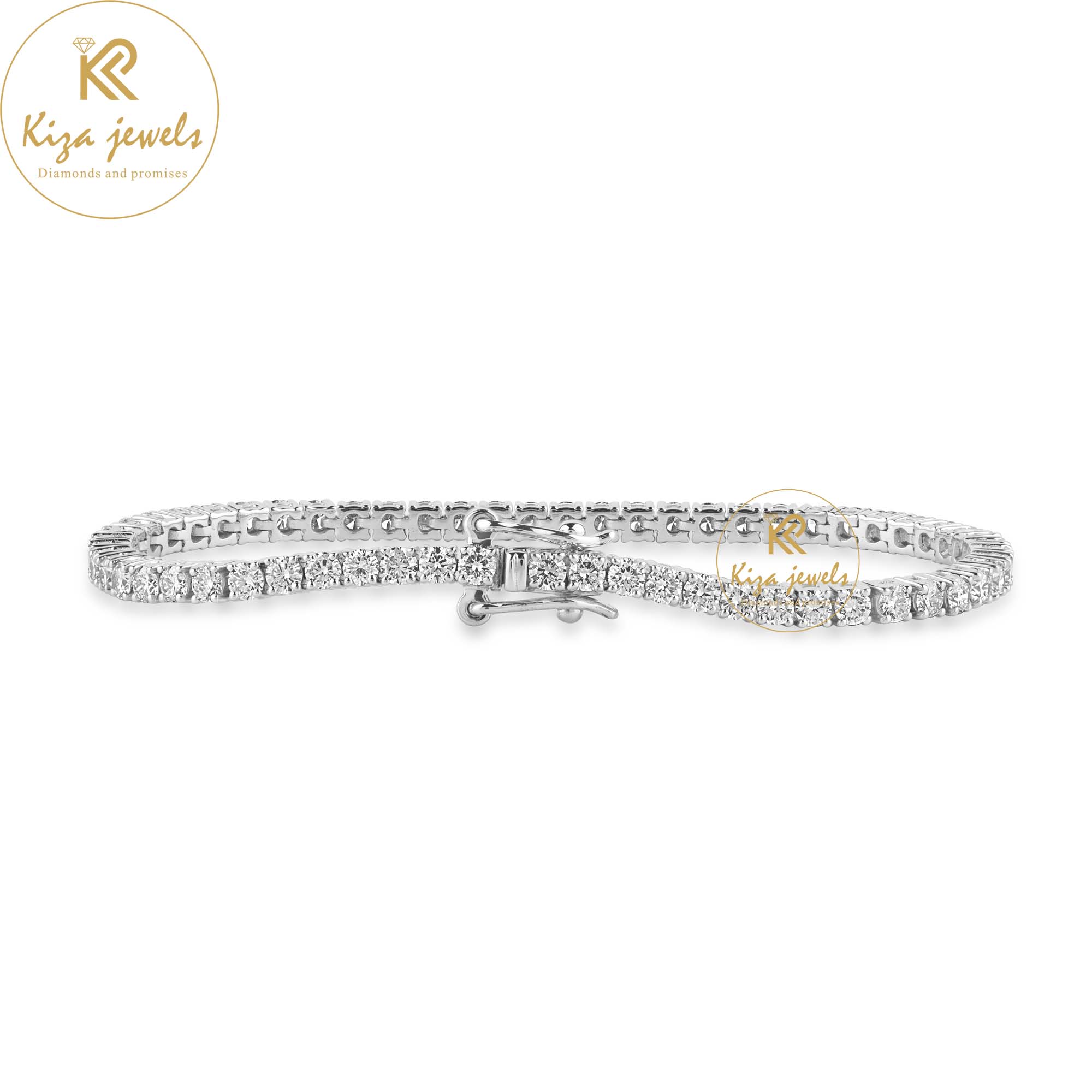 8.84 TDW Round Cut Diamond Tennis Bracelet