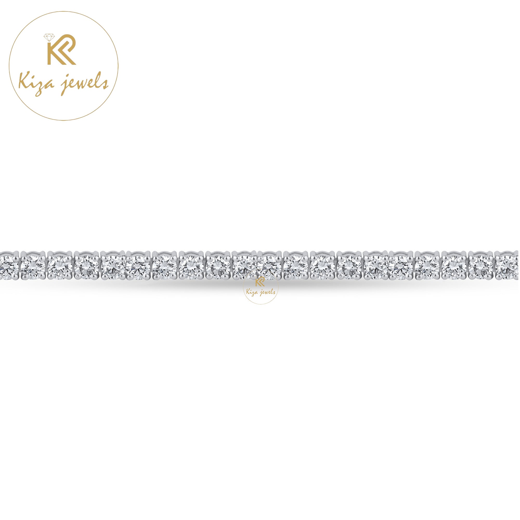 6.32 TDW Round Cut Diamond Tennis Bracelet