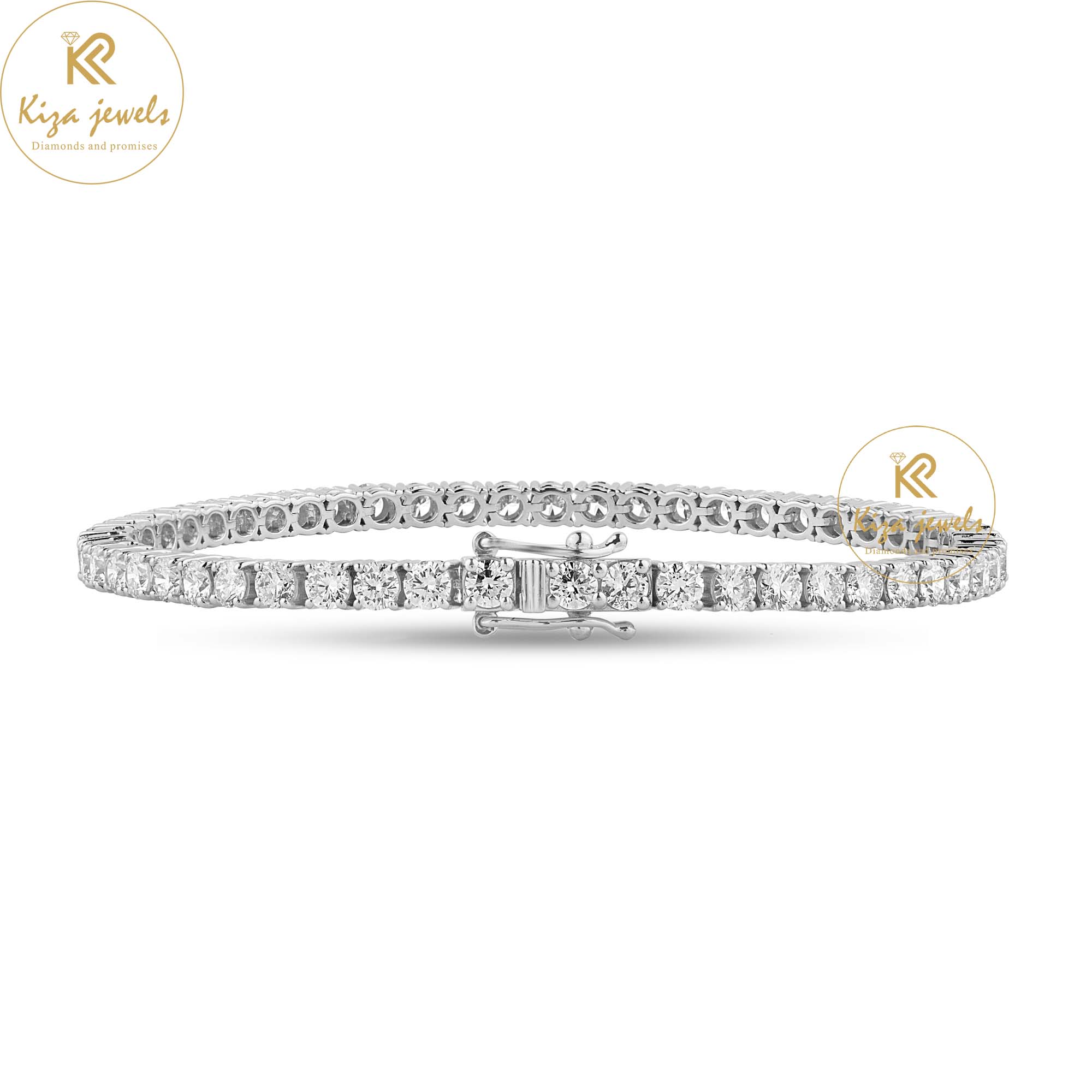 5.20 TDW Round Cut Diamond Bracelet Tennis Bracelet