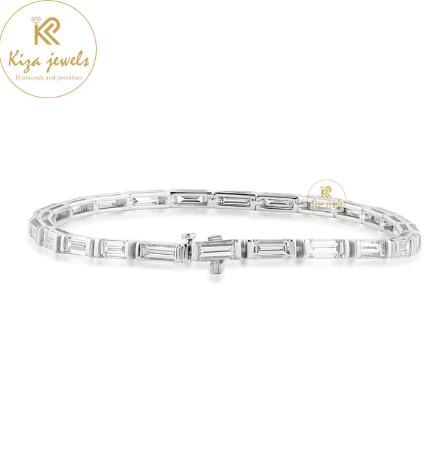 7.77 TDW Baguette Cut Diamond Tennis Bracelet