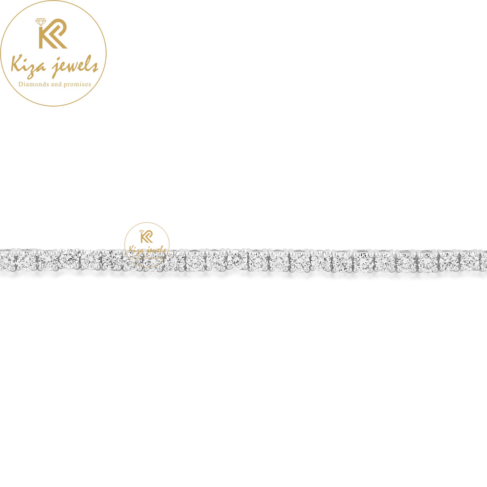 4.41 TDW Round Cut Diamond Tennis Bracelet