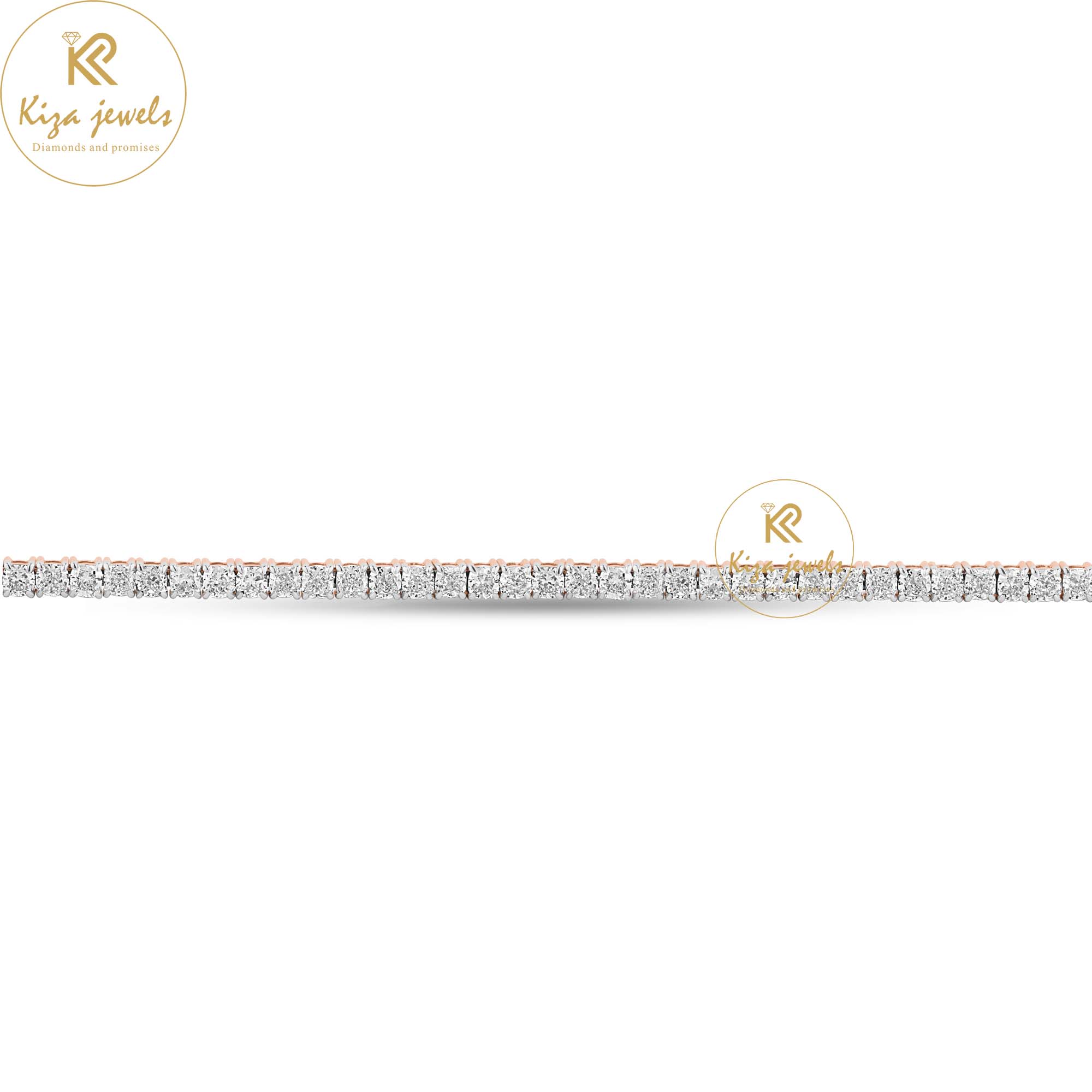 6.60 TDW Cushion Cut Diamond Tennis Bracelet